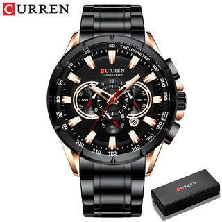 Buy black-box Luxury Casual Men's Watches Quartz Chronograph