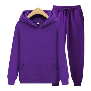 Buy purple Men's Sets Hoodies and Pants Slim Fit.