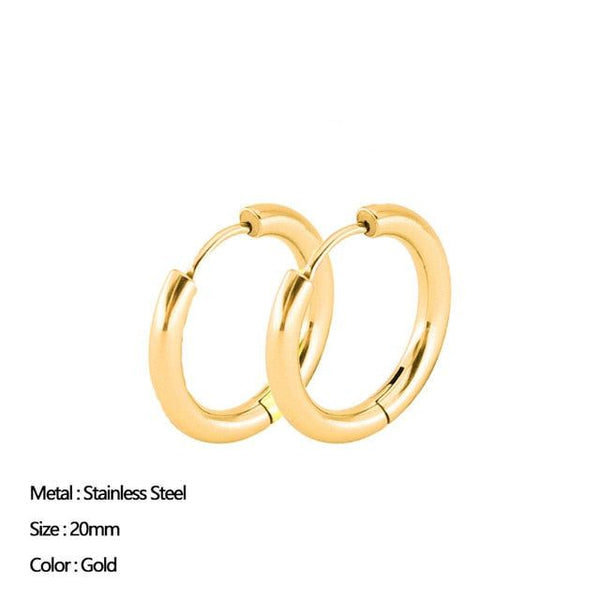 Classic Stainless Steel Ear Buckle Earrings for Women Trendy Gold Color. - Fashionontheboardwalk - Classic Stainless Steel Ear Buckle Earrings for Women Trendy Gold Color. - Fashionontheboardwalk -  - #tag1# 