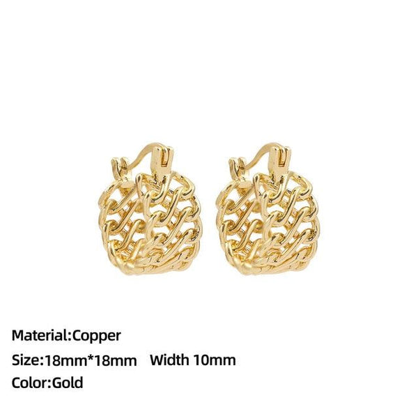 Classic Stainless Steel Ear Buckle Earrings for Women Trendy Gold Color. - Fashionontheboardwalk - Classic Stainless Steel Ear Buckle Earrings for Women Trendy Gold Color. - Fashionontheboardwalk -  - #tag1# 