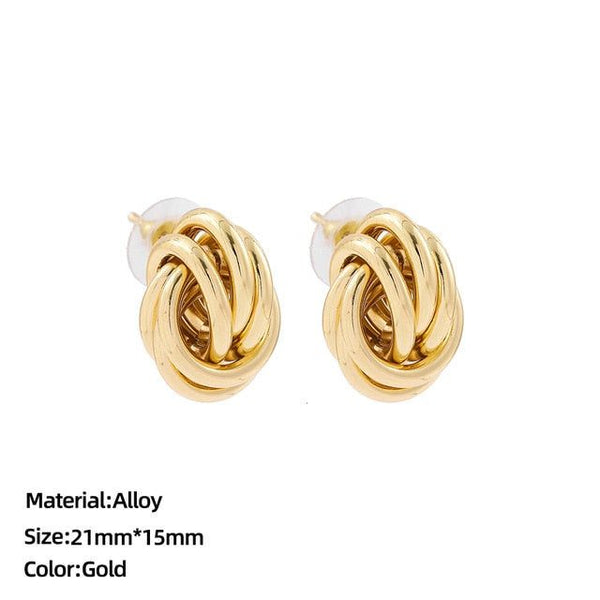 Classic Stainless Steel Ear Buckle Earrings for Women Trendy Gold Color. - Fashionontheboardwalk - Classic Stainless Steel Ear Buckle Earrings for Women Trendy Gold Color. - Fashionontheboardwalk -  - #tag1# 