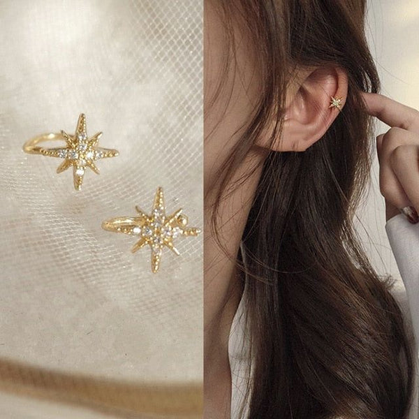 Ear Cuff Gold Leaves Earring Jewelry For Men Women. - Fashionontheboardwalk - Ear Cuff Gold Leaves Earring Jewelry For Men Women. - Fashionontheboardwalk -  - #tag1# 