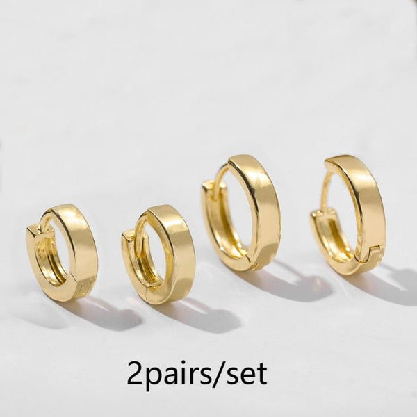 Gold Silver Color Stainless Steel Hoop Earrings for Women. - Fashionontheboardwalk - Gold Silver Color Stainless Steel Hoop Earrings for Women. - Fashionontheboardwalk -  - #tag1# 