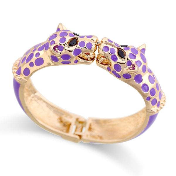 Animal Enamel Cuff Bracelets Bangle Gold Plated for Women