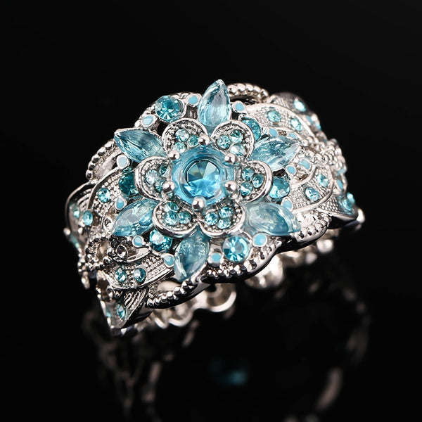Classic Blue Zircon Ring Fashion Engagement Rings for women