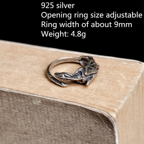 Dark Dream Night Workshop 925 Sterling Silver Chameleon Ring Lizard