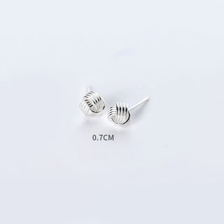Buy 0-7-cm Knotted Stud Earrings for Women Sterling Silver