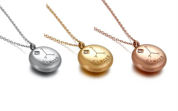 12 Constellation Necklace stainless Steel for Women.