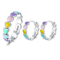 925 Sterling Silver Heart Ring Earrings Jewelry Set for Women