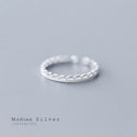 Women Wave Lace Pattern Genuine Sterling Silver 925 Ring