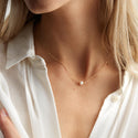 Stainless Steel Choker imitated  Pearl Necklaces for Women Gold Color