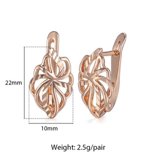Buy ge164 Women's Stud Earrings Cut Out Leaf