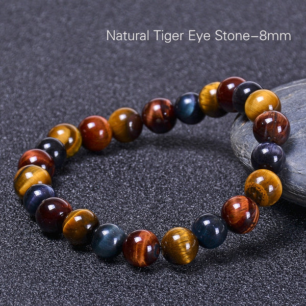 Tiger Eyes Beads Bracelet Men Charm Natural Stone