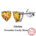 Women 925 Sterling Silver Birthstone Earrings