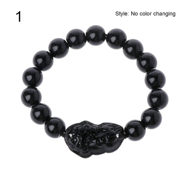 FengShui Pixiu  Obsidian Stone Beads Bracelets Men Women