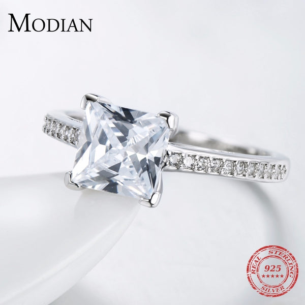 2022 MODIAN Engagement AAAAA Cubic Zircon Fashion Rings Real 925 sterling silver
