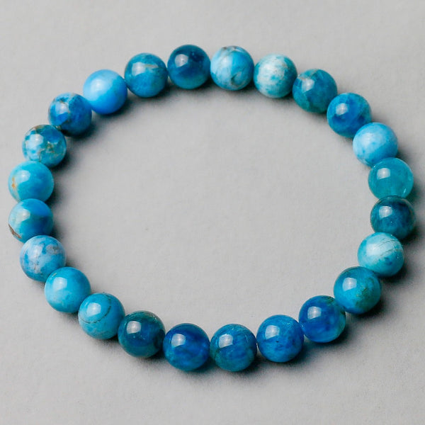 Men Women Natural Genuine Blue Beads Bracelet