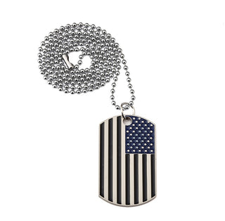 Buy black Hip Hop American flag Pendant Necklaces Men's