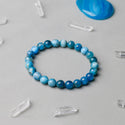 Men Women Natural Genuine Blue Beads Bracelet