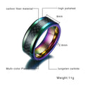 Tungsten Men's Ring with Carbon Fiber