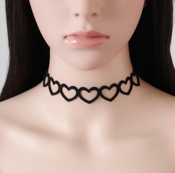 Black Lace Choker Necklace Women