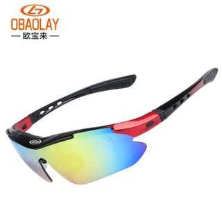 Buy black-red Men Polarized UV400 Cycling Sunglasses