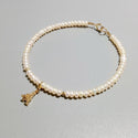 Men Women 925 sterling Silver 2mm Labradorite Pearl Bracelet