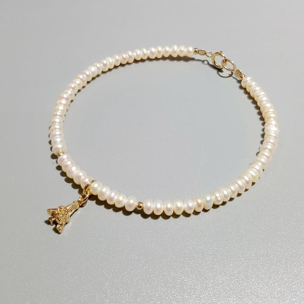 Men Women 925 sterling Silver 2mm Labradorite Pearl Bracelet