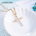 Women and Girls Angel Wings Cross Pendant Necklace