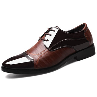 Buy brown Leather Pointed Men Ballroom Dress Shoes M