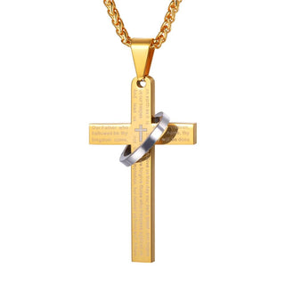 Buy gold-color Cross Necklace For Men