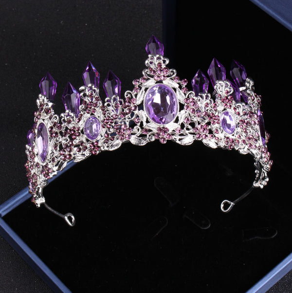 Women Noble Purple Crystal Bridal Jewelry Sets