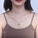 Women and Girls Angel Wings Cross Pendant Necklace