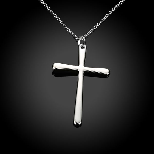 925 Silver Cross Pendant Necklace Chain For Women and Men