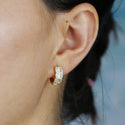 5A round CZ cubic zirconia hoop earring for women