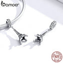 Women's 925 Sterling Silver Retro Eiffel Tower Pendant Charm for Bracelet or Necklace