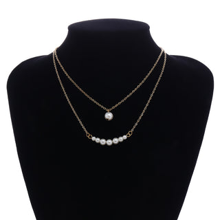 Buy s03 Women Layered Short Pearl Choker Necklace