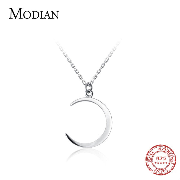 Women Crescent Moon Pendant Necklace