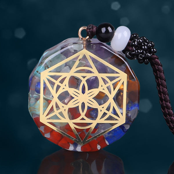 Flower of Life Natural Stone Pendant