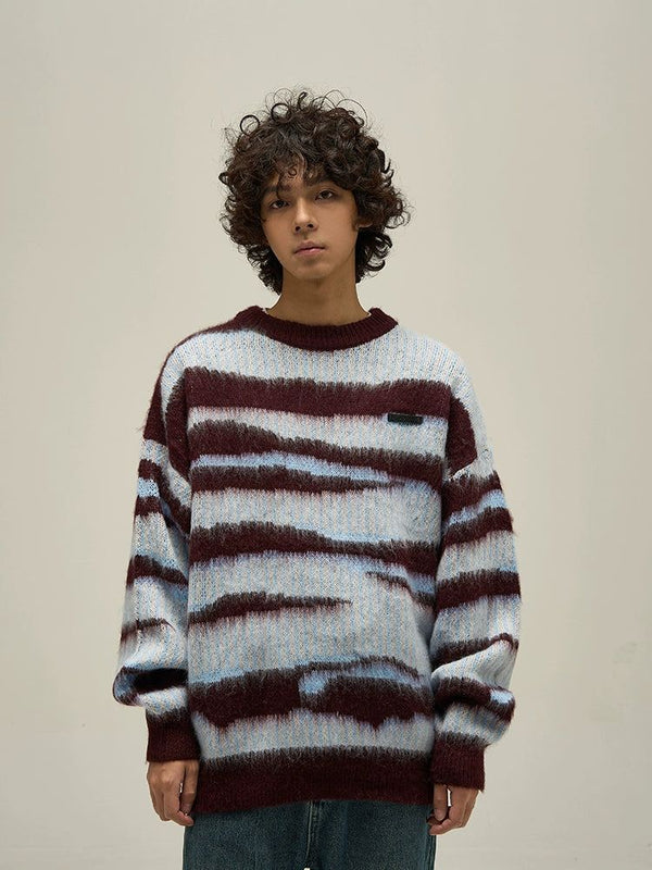 Men's  American Retro Mohair Striped Sweater - Fashionontheboardwalk - Men's  American Retro Mohair Striped Sweater - Fashionontheboardwalk -  - #tag1# 