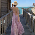 Women's Bare Back Chiffon Beach Dress
