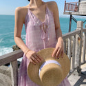 Women's Bare Back Chiffon Beach Dress