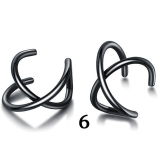Buy no-16-black-6-1pc 1-12pcs Gold Silver Viking Hair Braids Dreadlock Non-Piercing Ear Clips