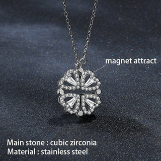 Buy xl333s Women's 4 Crystal Heart Flower Necklace