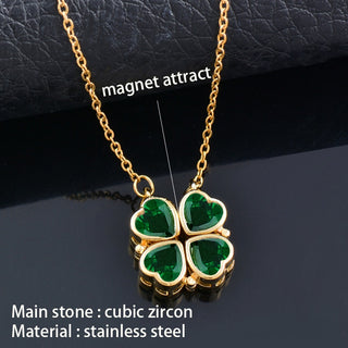 Buy xl333w3 Women's 4 Crystal Heart Flower Necklace