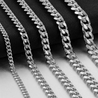 Buy 5mm-wide Men Women Stainless Steel Cuban Chain Necklaces
