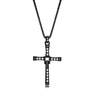 Buy black-color Men Stainless Steel CZ Necklace The Fast and The Furious Toretto