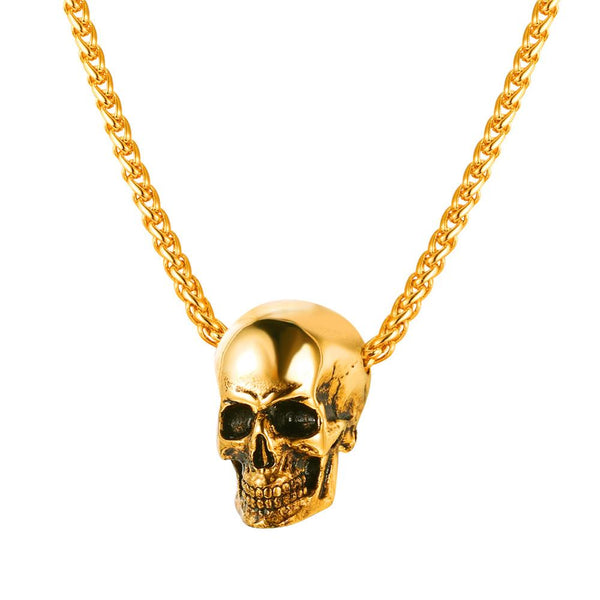 Halloween Skull Necklace Pendant Skeleton for Men