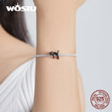 Women' 2023 925 Sterling Silver Cute Black Cat Suspend Animals Charm Beads Bracelet