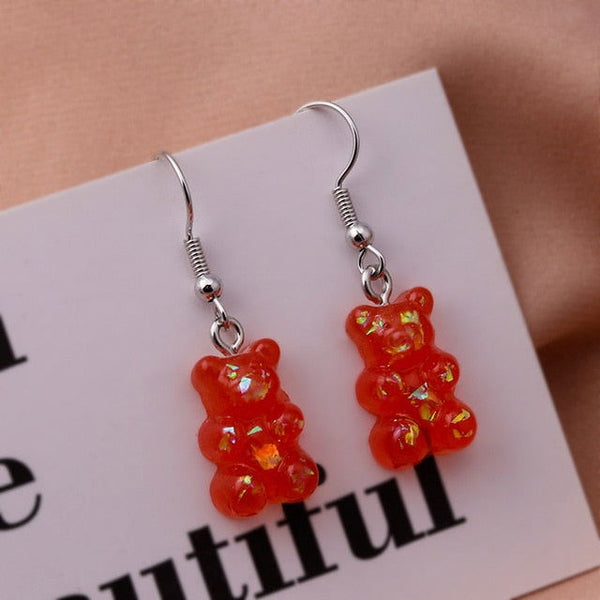 Sequins Resin Gummy Bear Dangle Earrings for Women - Fashionontheboardwalk - Sequins Resin Gummy Bear Dangle Earrings for Women - Fashionontheboardwalk -  - #tag1# 